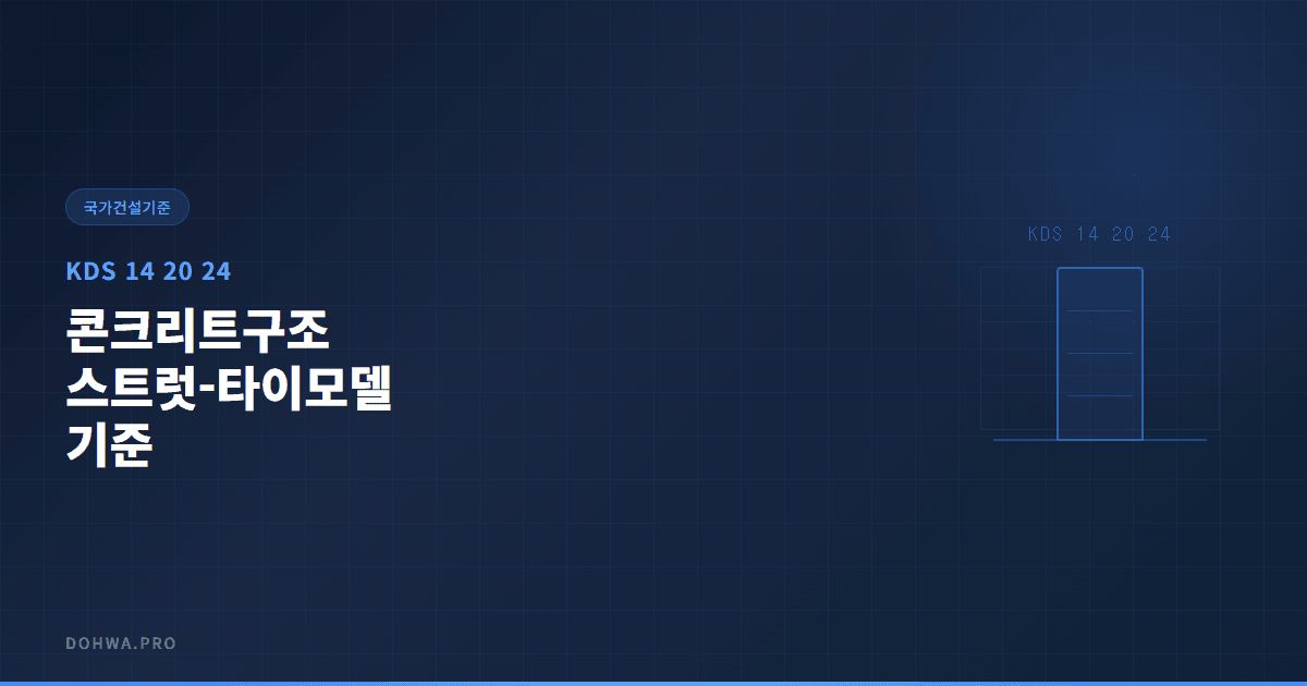 KDS 14 20 24 콘크리트구조 스트럿-타이모델 기준