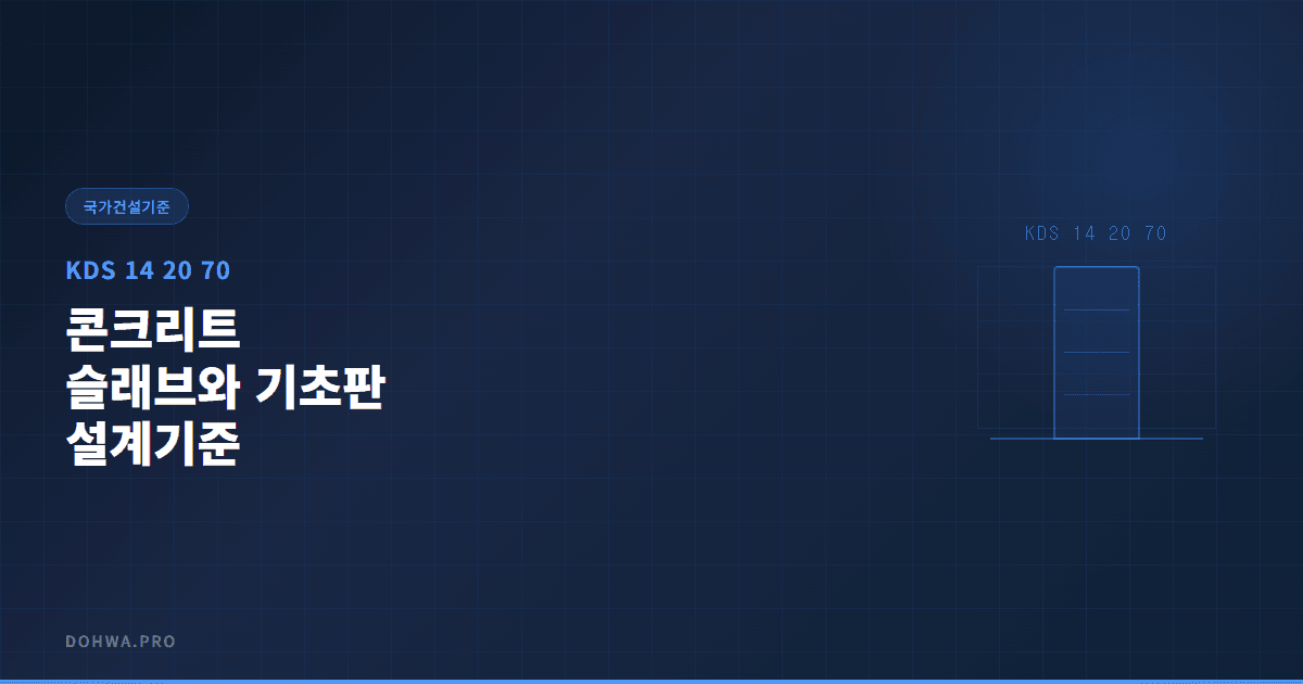 KDS 14 20 70 콘크리트 슬래브와 기초판 설계기준
